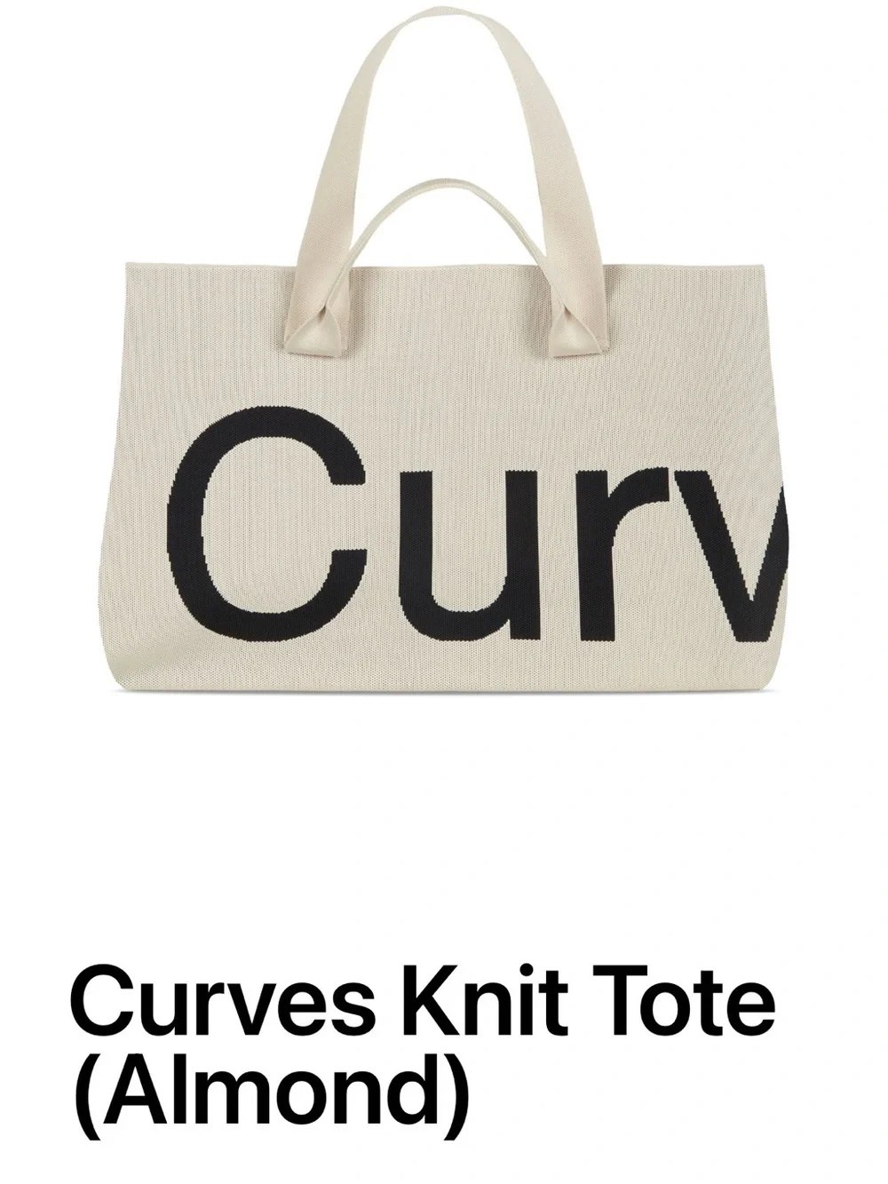 Curves by Sean Brown Knit Tote Almond